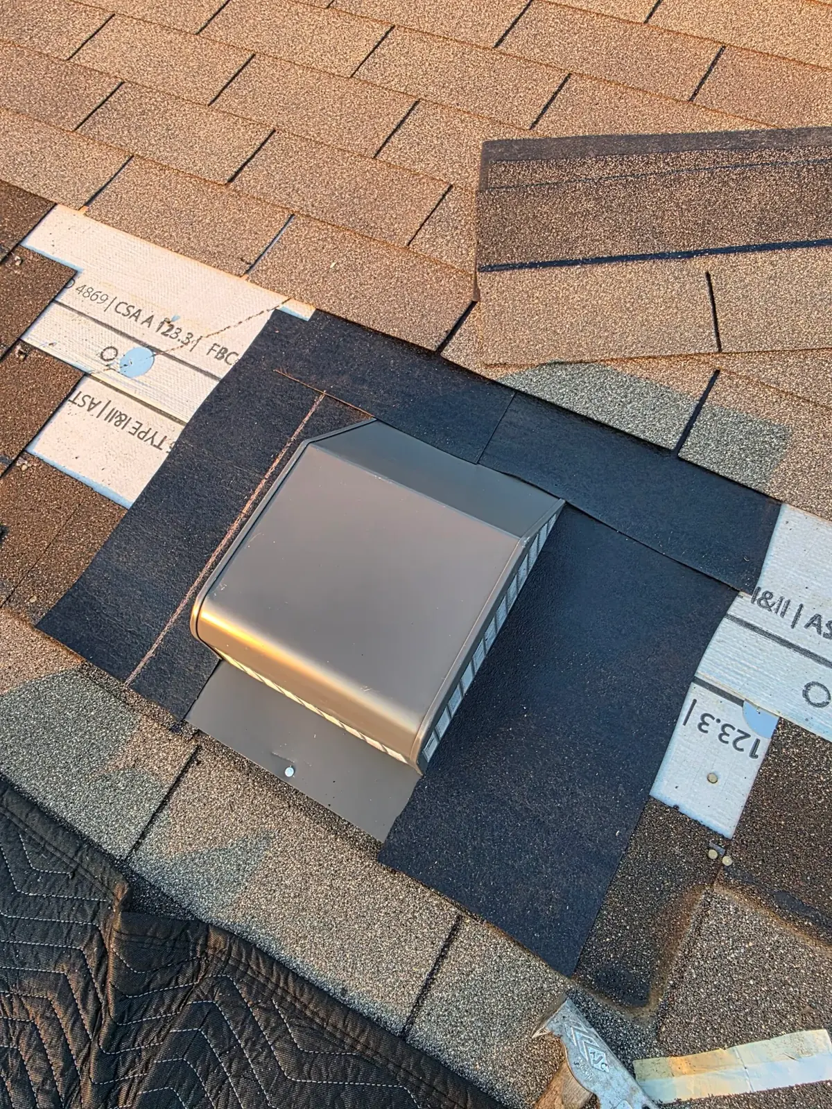 Roof repair project by Noble Roofing in Central Texas