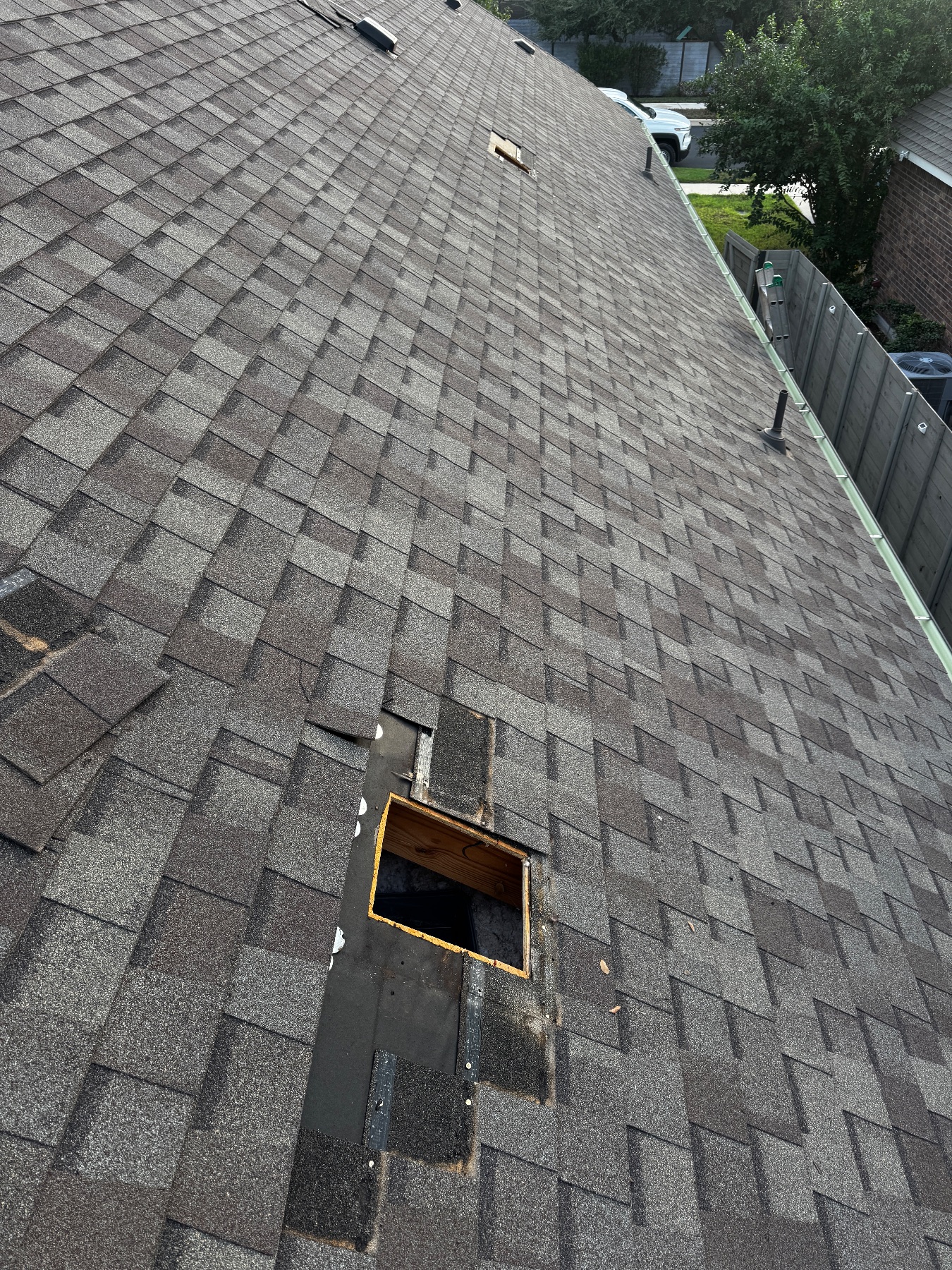 Before Roof Repair in Georgetown in Georgetown, Texas